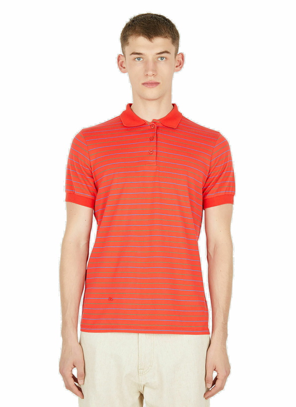 Photo: Striped Polo Top in Red