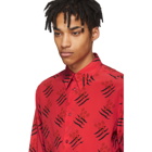 Givenchy Red Scratch Olives Shirt