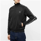 Fred Perry Authentic Men's Seasonal Taped Track Jacket in Black/Black