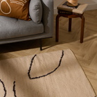 ferm LIVING Gesso Jute Rug - 140x200cm in Off-White/Dark Fig 
