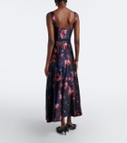 Erdem Belted floral bustier dress