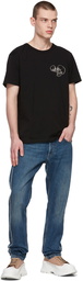 Alexander McQueen Black Embroidered Skull T-Shirt