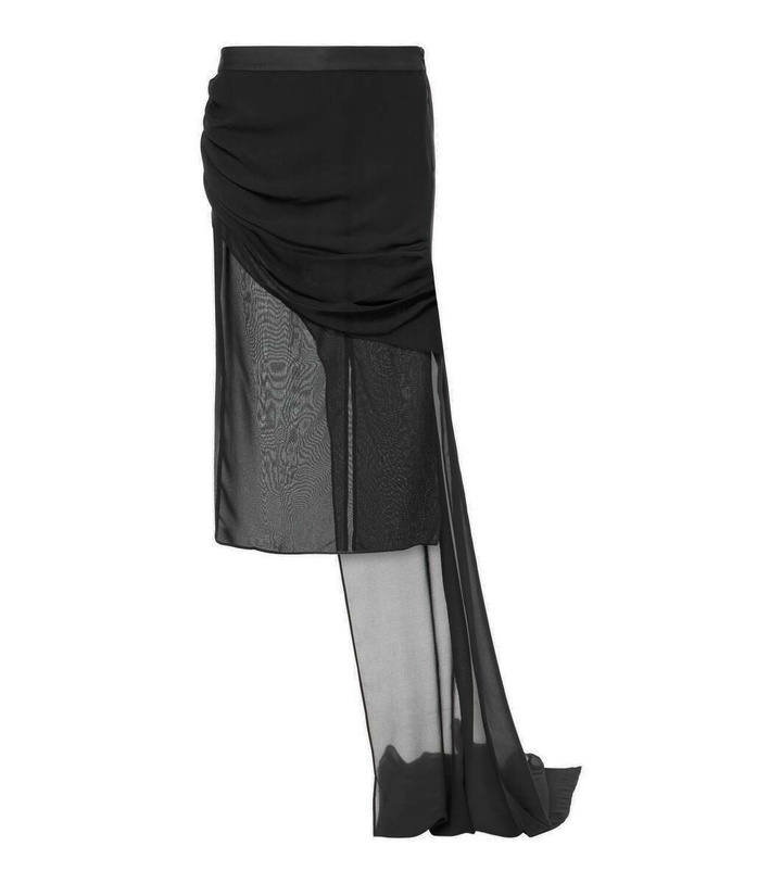 Photo: Didu Draped chiffon midi skirt