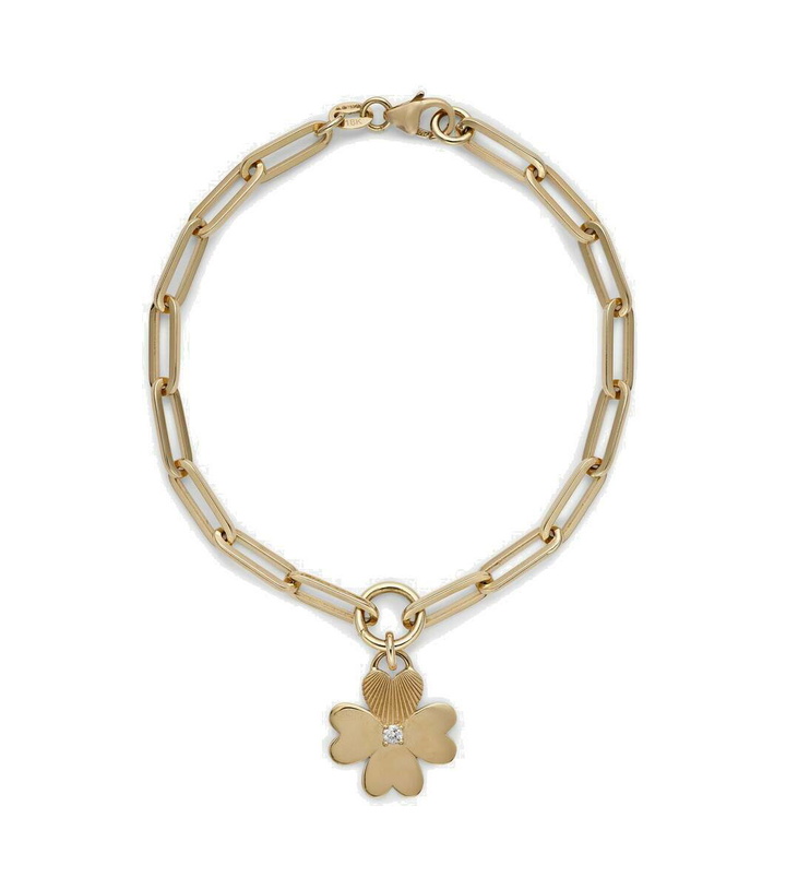 Photo: Foundrae Four Heart Clover 18kt gold chain bracelet with diamonds
