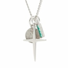 Miansai Men's Aegis Trilogy Pendant Necklace in Silver/Green 