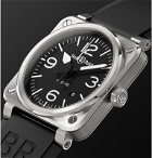 Bell & Ross - BR 03-92 42mm Stainless Steel and Rubber Watch, Ref. No. BR0392‐BLC-ST - Black