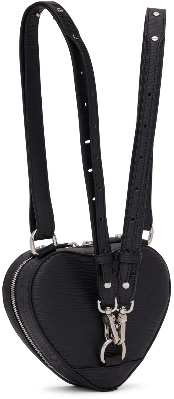 Vivienne Westwood Mini Ella Heart Vegan Leather Backpack in Black