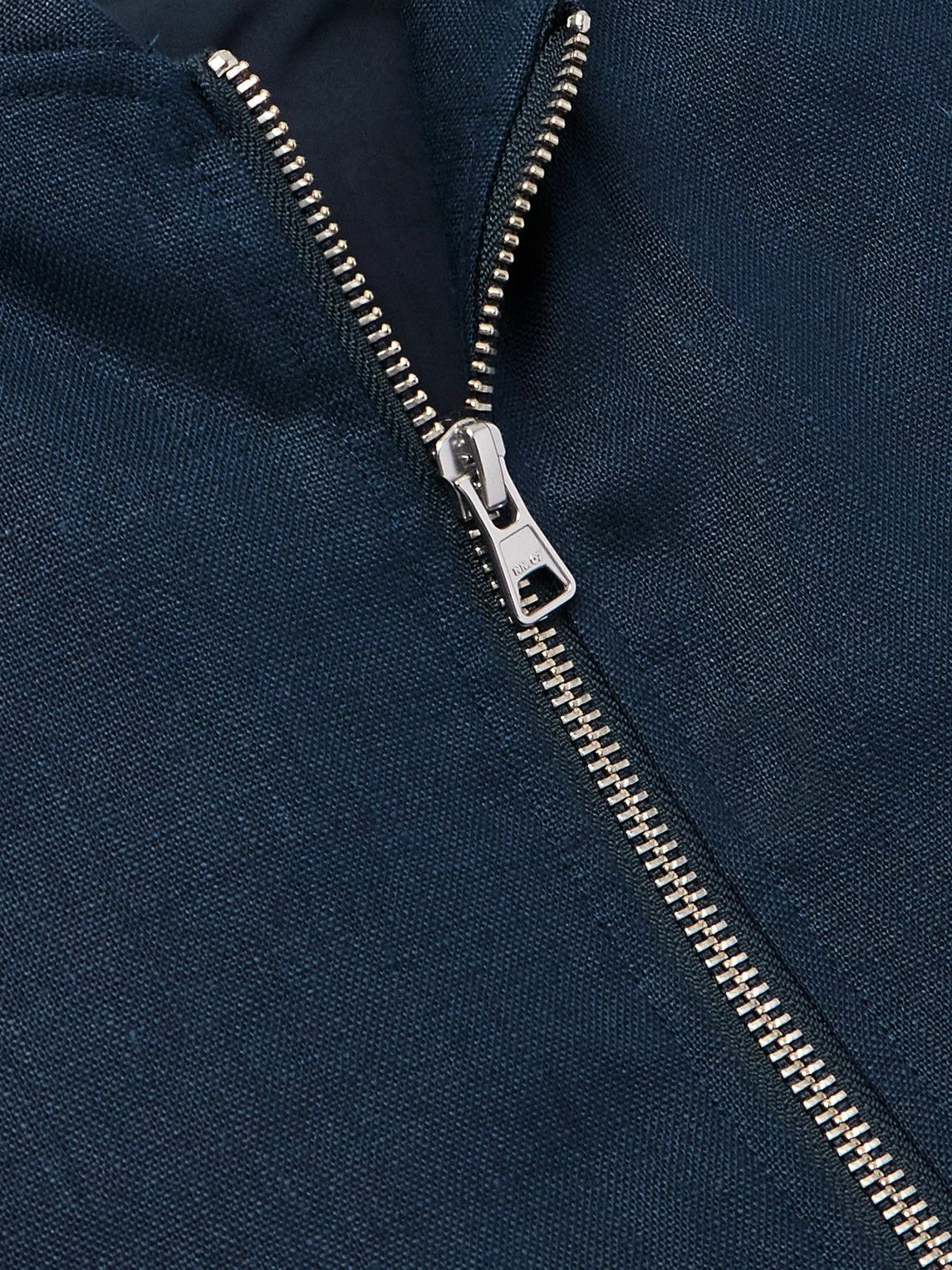 NN07 - Cafu 1454 Padded Linen Gilet - Blue