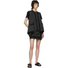 Sacai Black Wool Summer Tweed Skort