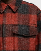 WOOLRICH BLACK LABEL - REFLECTIVE BUFFALO CHECK WORK JACKET Red Mens Overshirt