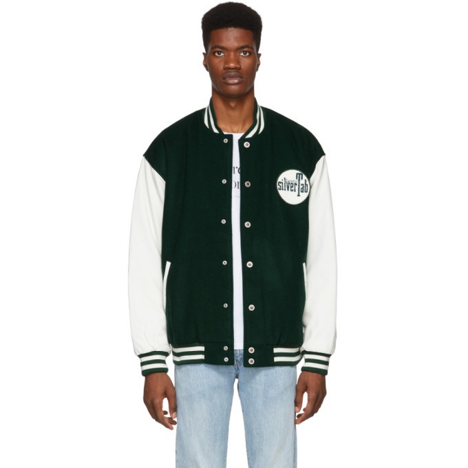 Photo: Levis Green Baggy Silver Tab Bomber Jacket