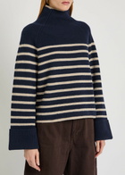Rag & Bone Ilaria Striped Wool Jumper Navy