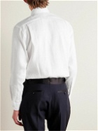 Favourbrook - Pintucked Linen Tuxedo Shirt - White