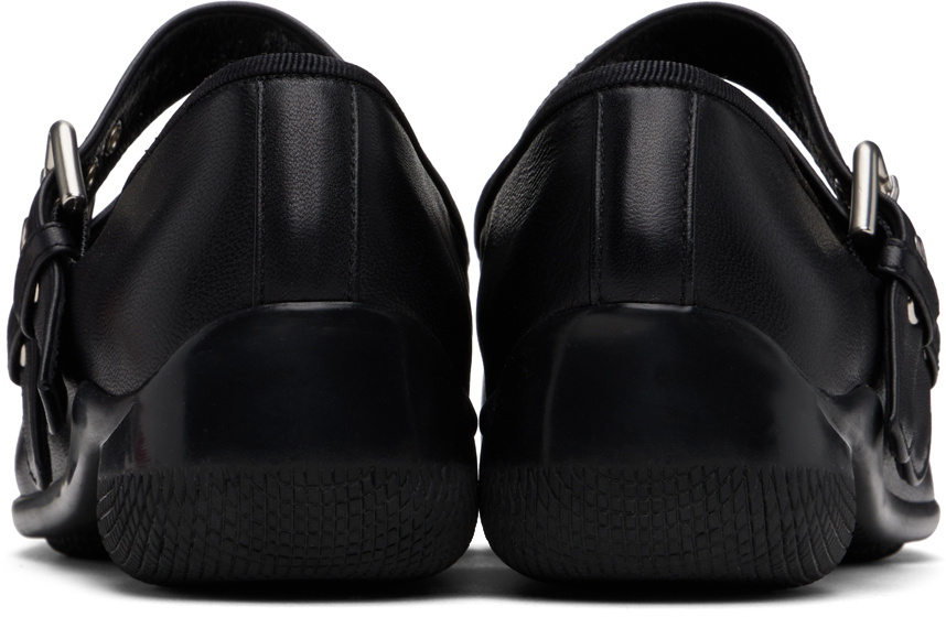 OPEN YY Black Buckle Ballerina Flats OPEN YY