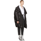 Chen Peng Black Long Funnel Puffer Jacket