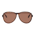 Alexander McQueen Tortoiseshell Aviator Sunglasses