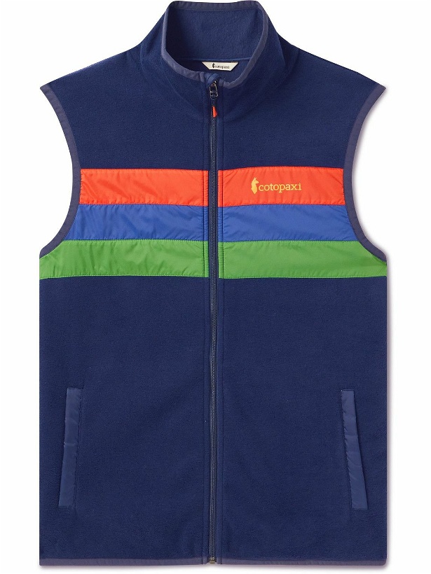Photo: Cotopaxi - Teca Shell-Trimmed Recycled-Fleece Gilet - Blue