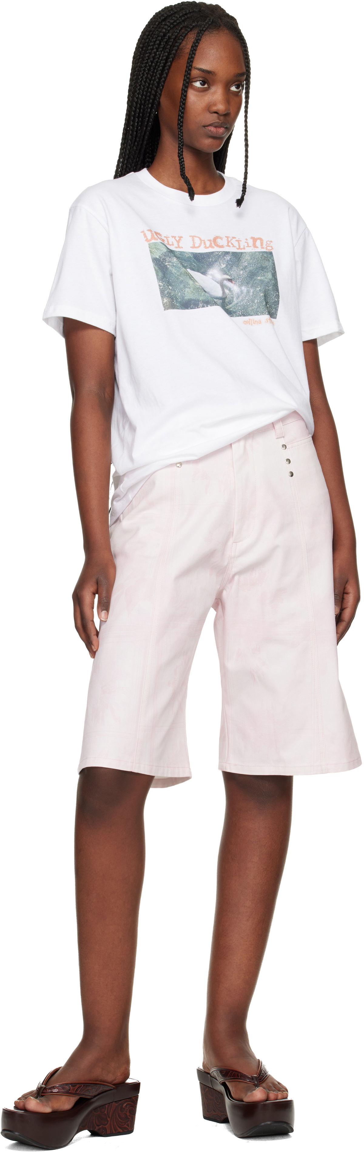 Collina Strada Pink Picnic Chason Shorts