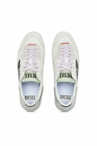 Diesel S-Leroji-Leather sneakers with glitter logo - Sneakers Womens in Multicolor