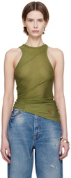 Eckhaus Latta Green Spiral Tank Top