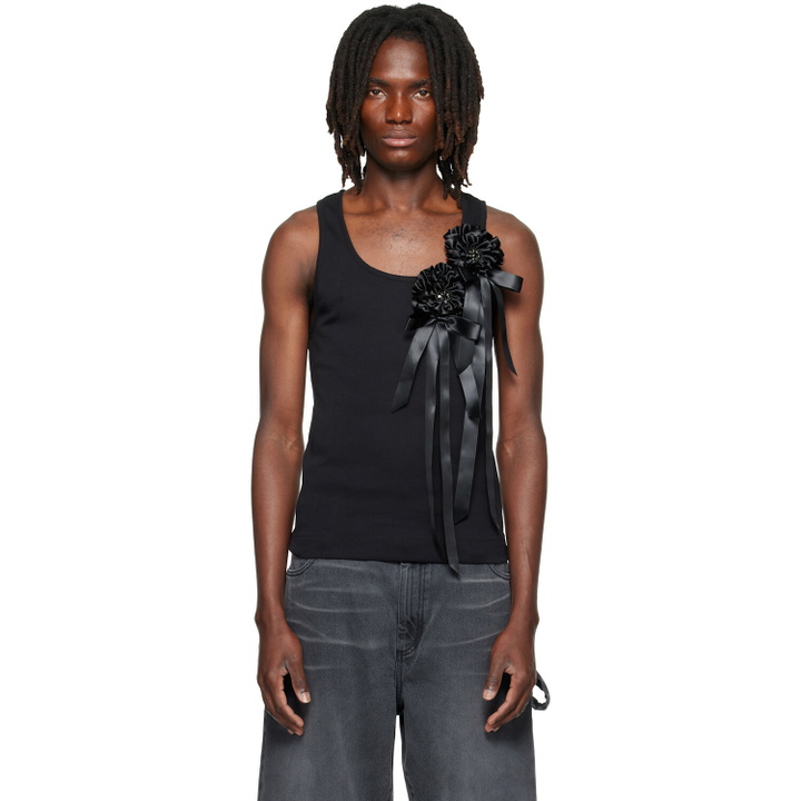 Photo: Simone Rocha Black Ribbon Rosette Boy Tank Top