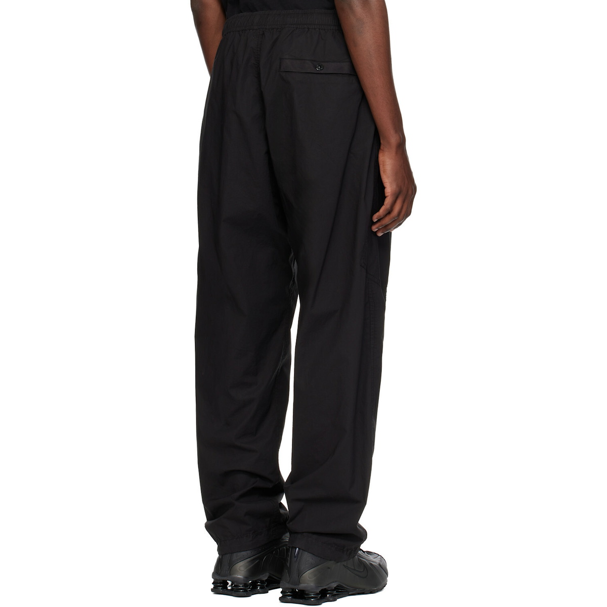 Stone Island Black 3100006 Stretch Cotton Tela 'PARACADUTE' Cargo Pants