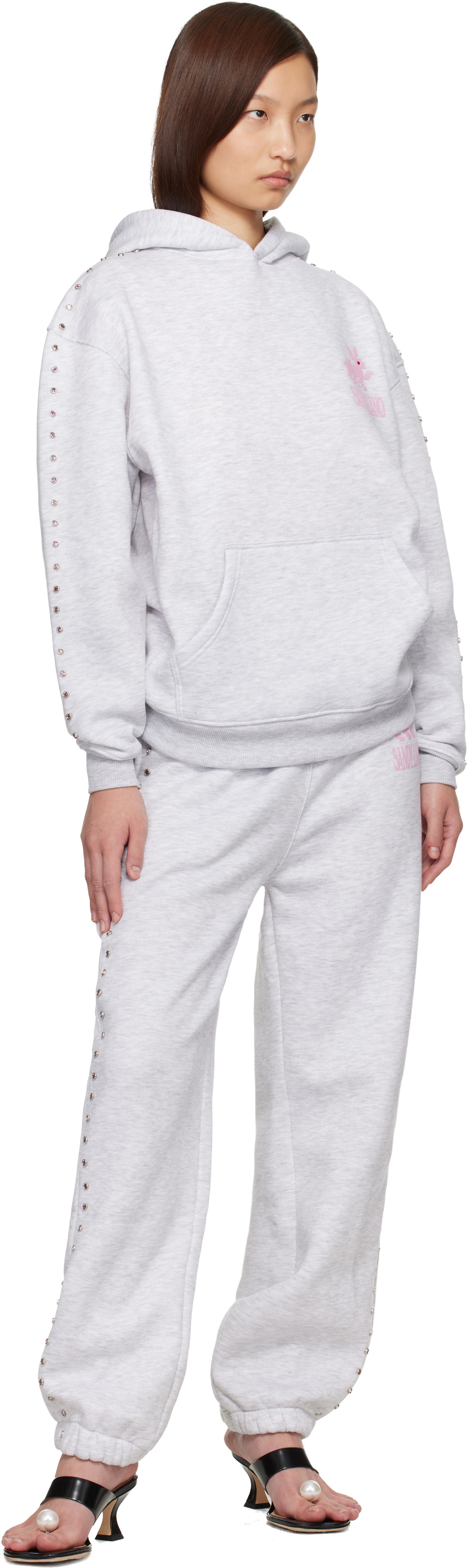 Sandy Liang Gray Mung Bean Hoodie