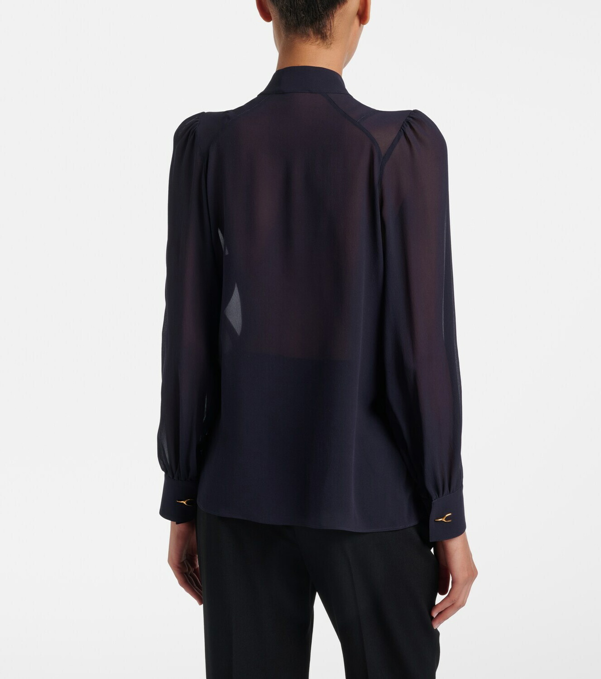 McQueen Wishbone silk crêpe de chine shirt