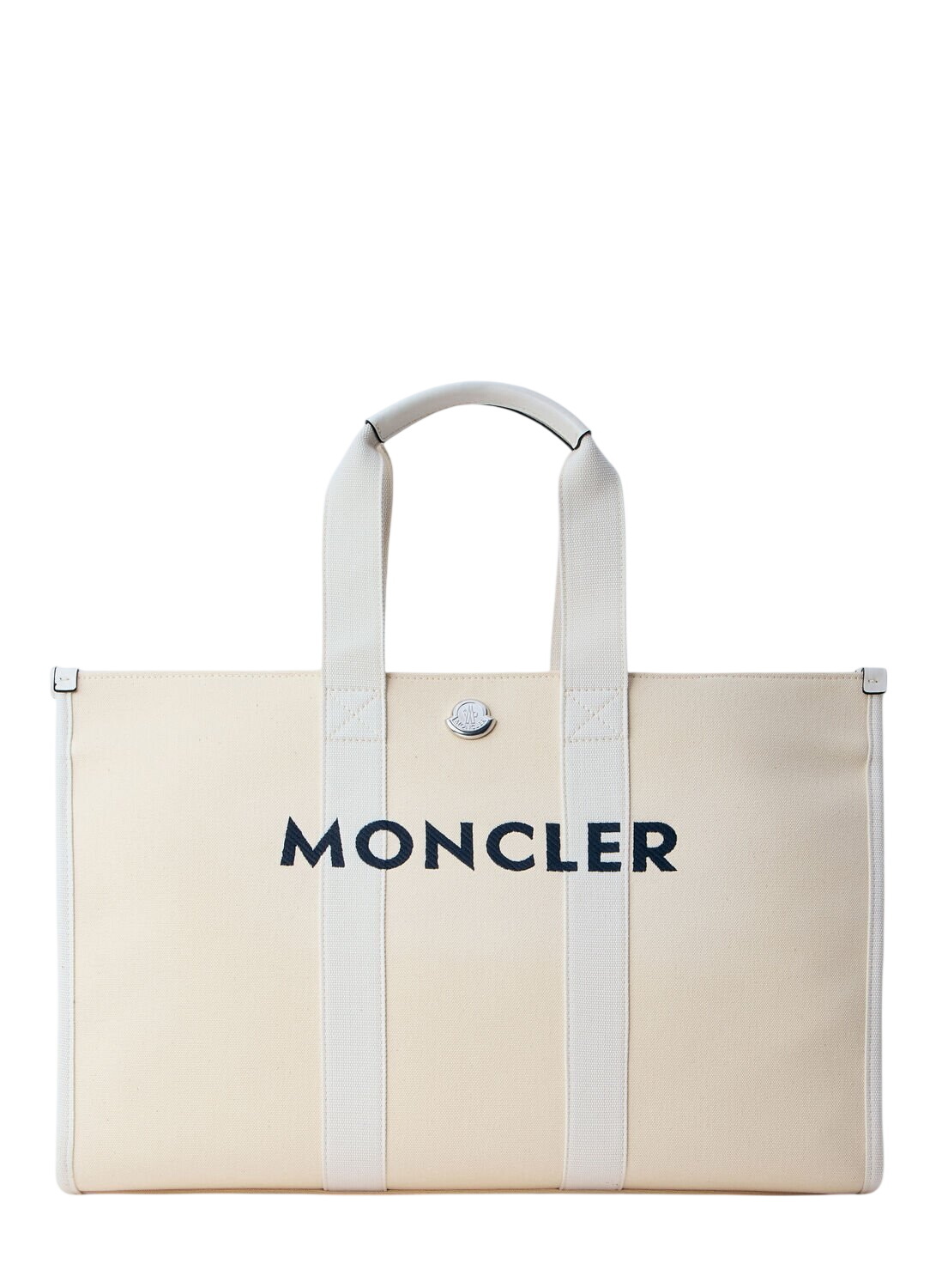 Moncler Men's Knit Tote Bag in Blue/White Moncler