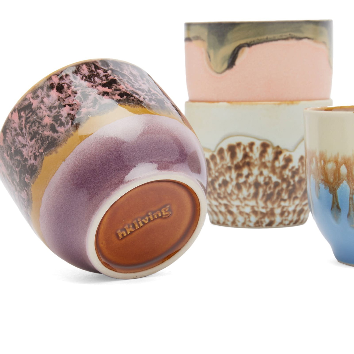 HKLiving Café Cups - Set of 4 in Lagoon 
