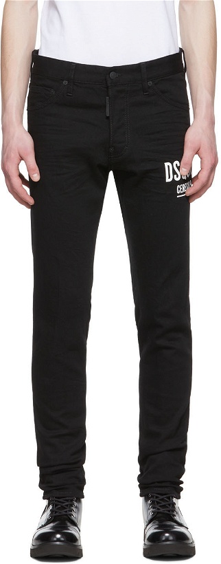 Photo: Dsquared2 Black Honeycombing Jeans