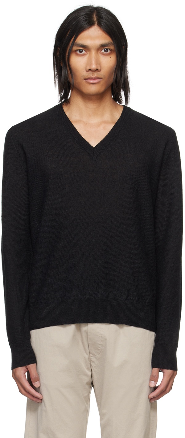 Barena Black V-Neck Sweater Barena