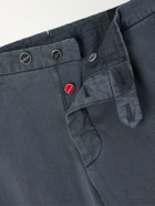 Kiton - Straight-Leg Lyocell-Blend Trousers - Gray