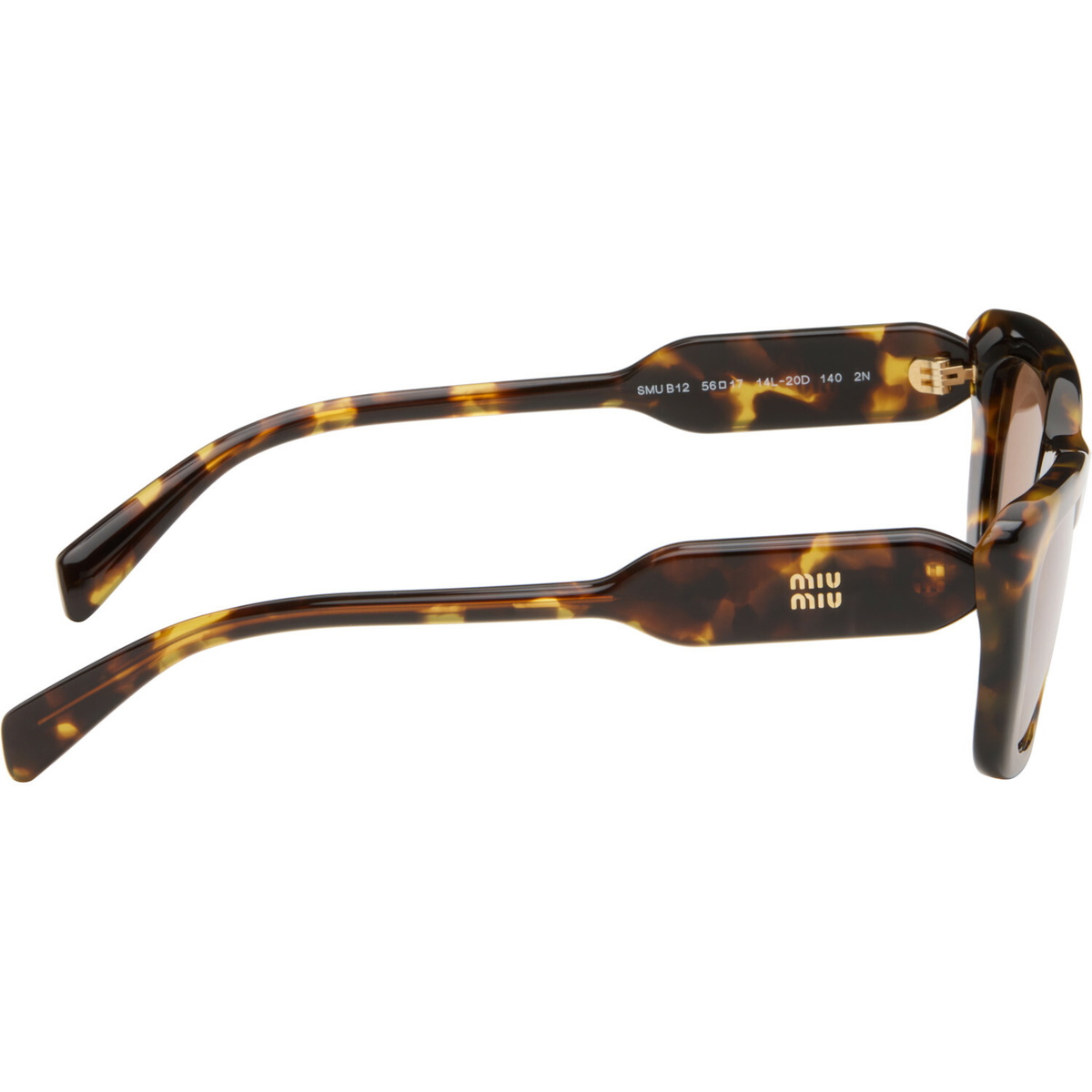 Miu Miu Eyewear Brown Cat-Eye Sunglasses