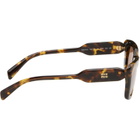 Miu Miu Eyewear Brown Cat-Eye Sunglasses