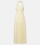 Self-Portrait Scarf-detail georgette maxi dress