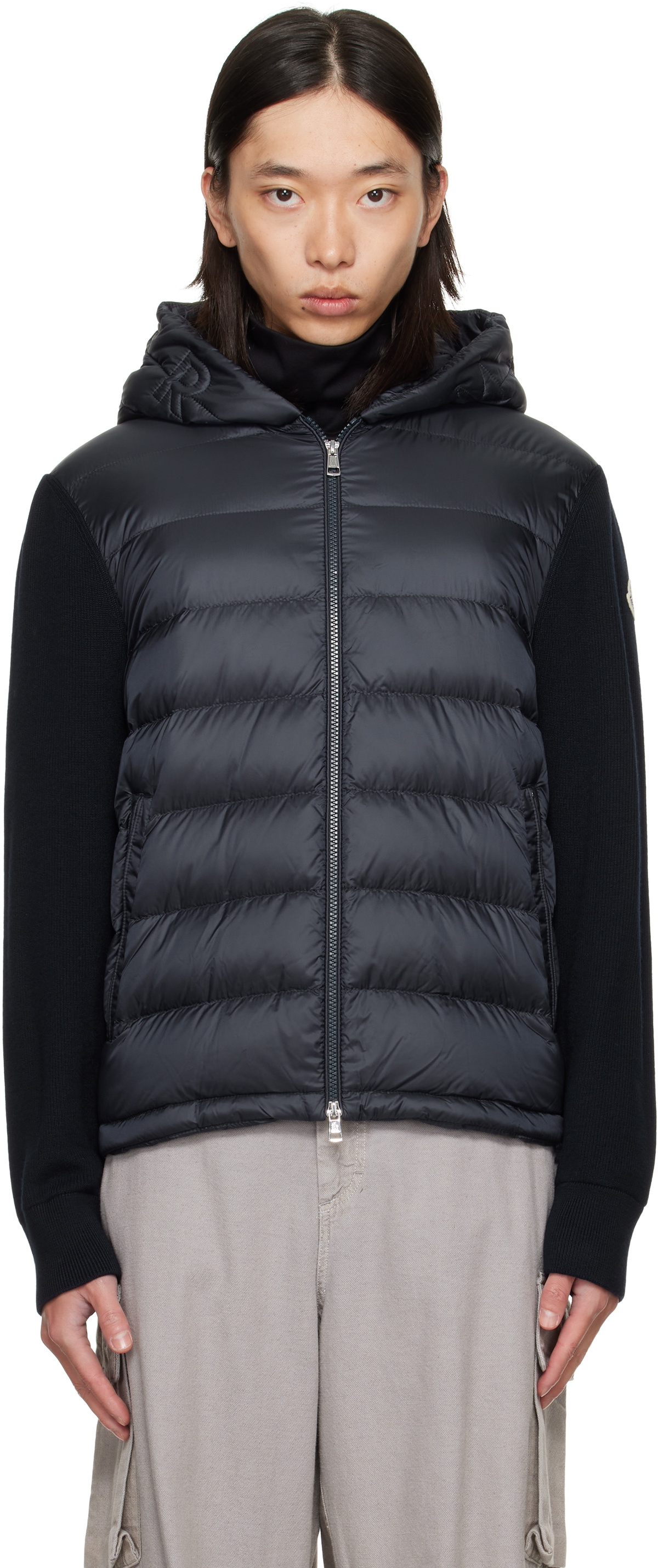 Moncler Navy Appliqué Hoodie Moncler