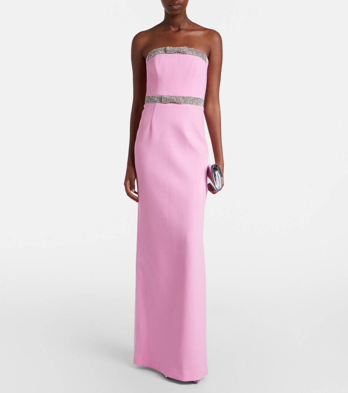 Rebecca Vallance Precious embellished crêpe bustier gown