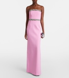 Rebecca Vallance Precious embellished crêpe bustier gown