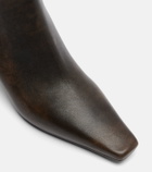 Brunello Cucinelli Monili leather ankle boots