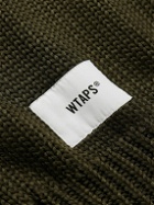 WTAPS - Logo-Appliquéd Jacquard-Knit Sweater - Green