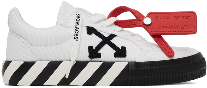 Photo: Off-White White & Black Vulcanized Low Sneakers