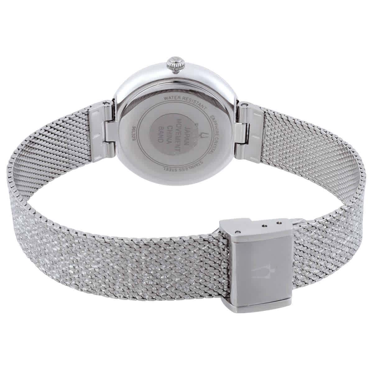 Bulova Crystal Quartz Silver Dial Ladies Watch 96L329