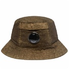C.P. Company Men's Co-Ted Bucket Hat in Ivy Green