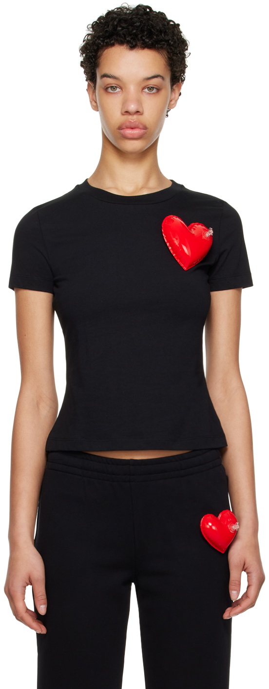 【関税&送料込】Moschino T-Shirt Heart Love Moschino Heart Logo Graphic Tee on SALE | Saks OFF 5TH