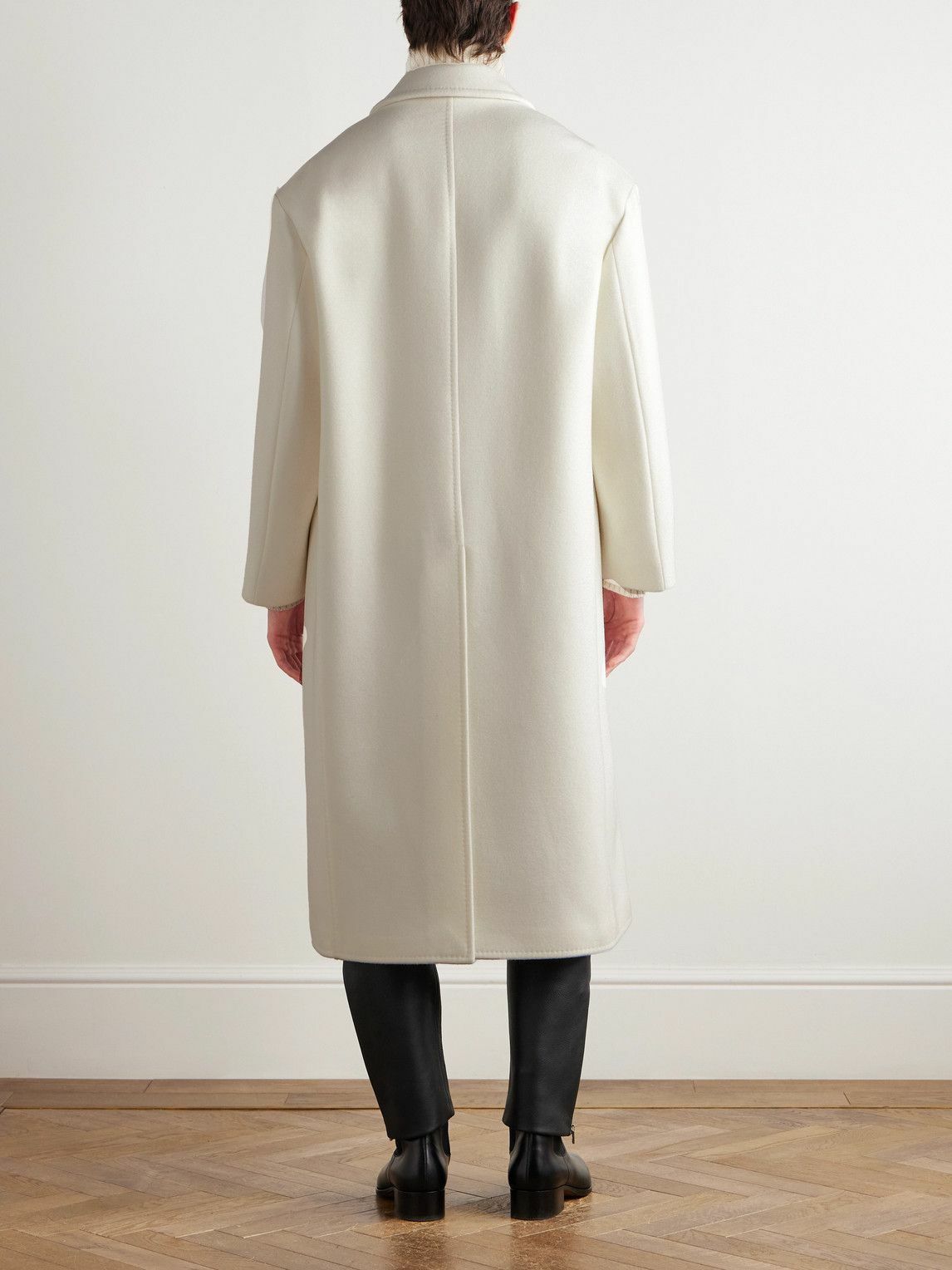 TOM FORD - Double-Breasted Cashmere Coat - White