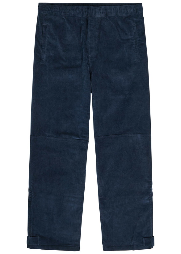Photo: Wales Bonner Self Straight-leg Corduroy Trousers Navy