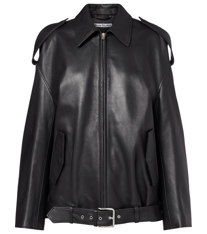 Photo: Acne Studios Oversized leather biker jacket