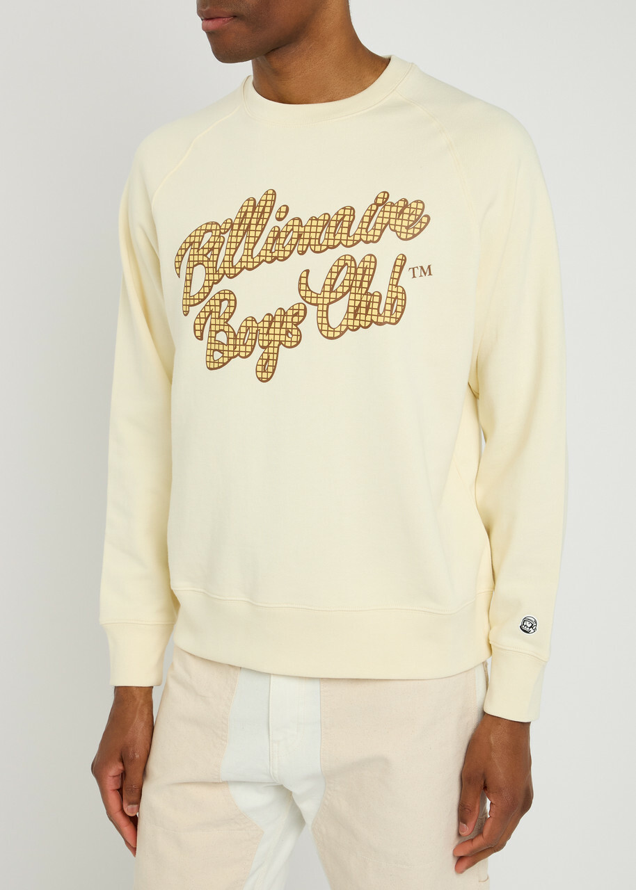 Billionaire Boys Club Script Logo-printed Cotton Sweatshirt Ecru