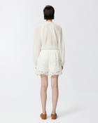 Pinko Macramé Shorts With Openwork Snow White